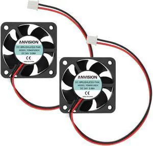 2-Pack DC 24V 40mm x 10mm Brushless Cooling Fan, Dual Ball Bearing, 2 Pin