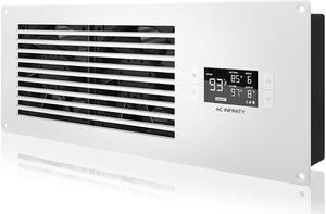 AC Infinity AIRFRAME T7-N White, High-Airflow Cooling Fan System 17", Intake Airflow, for AV Equipment Rooms, Closets, and Enclosures
