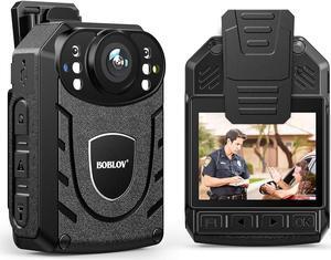 BOBLOV KJ21 256GB Body Camera, 1296P Support 8-10hours Recording, Expand Memory, Night Vision and Easy to Operate, for Daily Shooting or Evidence Collection