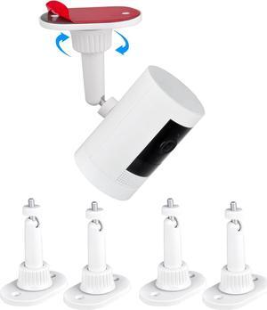 4pack Adhesive Wall Mount Compatible with Ring Stick Up Cam Wired/Battery and Ring Indoor Cam HD Security Camera,360 Degree Adjustable Mounting BracketCamera not Included
