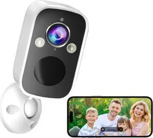Security Cameras Wireless Outdoor,2K Battery Powered AI Motion Detection Spotlight Siren Alarm WiFi Surveillance Indoor Home Camera, Color Night Vision, 2-Way Talk, Waterproof, Cloud/SD Storage