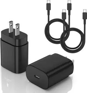 for  Galaxy Super Fast Charging Cord Type C Charger 25w Android Phone Charger Block &10ft USBC to USB-C Cable for Galaxy S25/S24 Ultra/S24 S23 S22 S21 S20 (Ultra/Plus) iPad Pro/Air/Mini 2Pack
