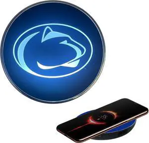Penn State University Wireless Charger with Illuminated Nittany Lions Logo & Built-in Power Bank Officially Licensed Collegiate 100% Portable Wireless Phone Charger