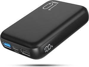 5v 2a Heated Vest Battery Pack,Micro Power Bank 10000mah for Heated Jacket,Dual USB LCD Display Portable Charger,External Battery for iPhone, Android etc.