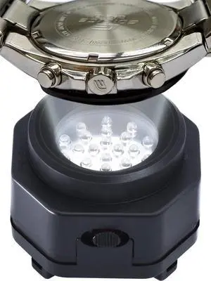 CoolFire - UV Free Solar Watch Fast Charger for All Eco Solar Watches for Men Reloj Hombre Portable Battery Charger for All Kinds of Sophisticated Eco Solar Watches (Black)