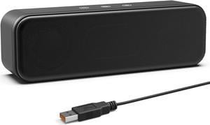 LIELONGREN [Newer] USB Computer Speakers for Desktop, Laptop Speaker, PC Speaker, Small Computer Soundbar with Hi-Quality Sound, Loud Volume, Rich Bass, Volume Control