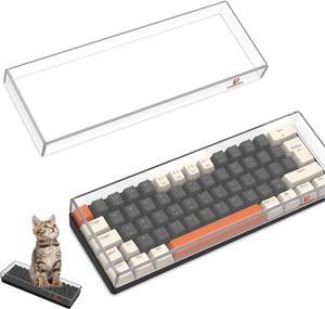 ZIYOU LANG KC01 Acrylic Clear Transparent Keyboard Cover(11.5*4.1*1.14) with Dustproof Waterproof Anti-hit Anti-cat Protective Case for 60% Small Layout 61Key 64Key 68Key Mechanical Gaming Keyboard