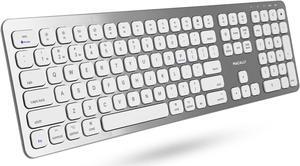 Macally Premium Bluetooth Keyboard for Mac - Compatible Apple Keyboard with Numeric Keypad - Multi Device Wireless Keyboard for MacBook Pro/Air, Mac Mini Pro, iMac, Laptop