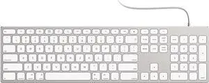 All-Aluminum Keyboard for Apple Mac OS,Well-Built and Duralable, USB-A/USB-C Wired Keyboard with Numeric Keypad for iMac/Mac Mini or MacBook (Keyboard Riser Included)