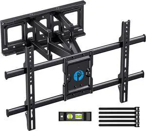 Pipishell Full Motion TV Wall Mount for Most 37-75 Inch TVs up to 132lbs, Wall Mount TV Bracket Articulating Swivel Tilt Extension Leveling Max VESA 600x400mm Fits 12/16" Wood Stud, PILFK1