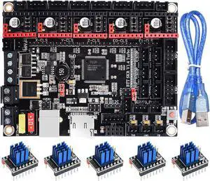 BIGTREETECH SKR V1.4 Turbo Control Board 32bit for 3D Printer Compatible with TFT35 E3 V3.0.1/TFT70 Touch Screen Support TMC2209/TMC2208/TMC5160/TMC2130 for Most FDM 3D Printer (with 5*TMC2209)
