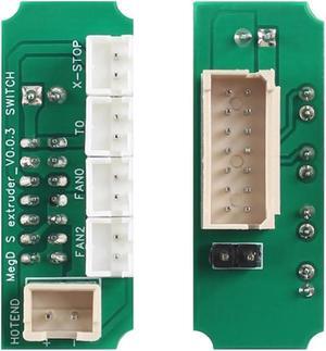 FYSETC Anycubi Hot End Replacement Part - MegaS Pro Extruder Transfer PCB Board with BL Touch Jack - 3D Printer J-Head Hotend Accessory: Easy Install Printhead Module for Auto Bed Leveling Sensor