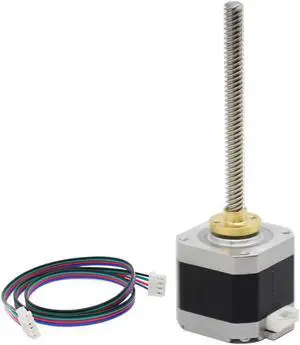 Iverntech NEMA 17 Stepper Motor with Integrated 100mm T8 Lead Screw for RepRap Prusa i3 3D Printers Z Axis or CNC Machine