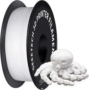 Geeetech 1.75mm PLA 3D Printer Filament, 1kg Spool (2.2lbs), Upgrade Tidy Winding Tangle-Free, Dimensional Accuracy +/- 0.03mm, White