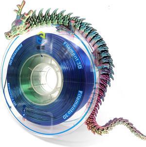 YOUSU Silk PLA Filament 1.75mm, 3D Printer Filament Triple Color,3D Printing Filament 1kg/2.2lbs,Silk red/Blue/Green.