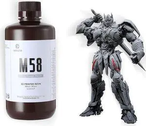 RESIONE Tough 3D Printer Resin, Not Brittle ABS Like Tough & Rigid 3D Resin for LCD 3D Printing UV 405nm (M58 Grey 1KG)