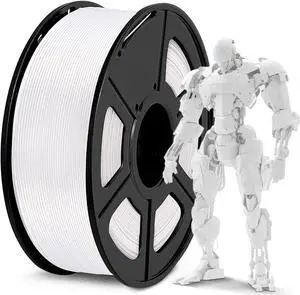SUNLU PLA 3D Printer Filament PLA Filament 1.75mm, Neatly Wound PLA 3D Printing Filament, Dimensional Accuracy +/- 0.02 mm, Fit Most FDM 3D Printer, 1kg Spool (2.2lbs), Good for Lithophane, PLA White