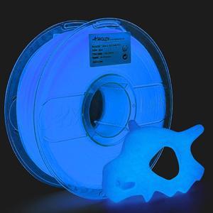 AMOLEN PLA 3D Printer Filament 175mm Glow in The Dark Blue Filament for 3D Printing 1kg22lbs Spool Compatible with Most FDM Printer