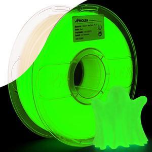 AMOLEN PLA 3D Printer Filament 175mm Glow in The Dark Green Filament for 3D Printing 1kg22lbs Spool Compatible with Most FDM Printer