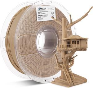 AMOLEN Wood Bamboo 3D Printer Filament, PLA Filament 1.75mm 20% Real Bamboo Fiber, 1kg/2.2lbs