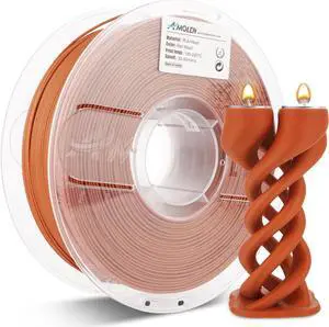 AMOLEN PLA 3D Printer Filament, Red Wood PLA Filament 1.75mm 20% Real Wood,1KG Cherry Wood Color