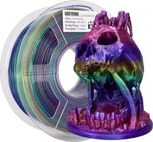 Rainbow PLA Filament 1.75mm, 3D Printer Filament Multicolor PLA Filament, Color Change Shiny PLA Filament 1.75mm, 3D Printing Filament 1kg/2.2lb