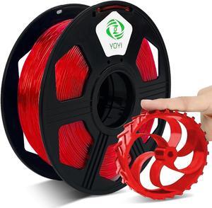 YOYI YOYI 3D Printer Filament, 95A TPU Filament 1.75mm, Flexible Filament, 0.8KG Spool,Dimensional Accuracy +/- 0.03 mm, Soft TPU Filaments of High Elasticity (Red)