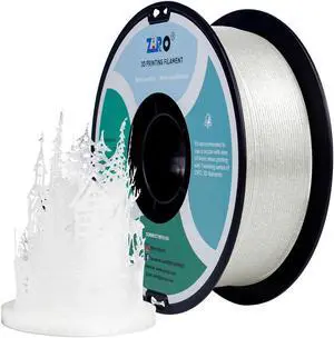 ZIRO Glitter PLA Filament 1.75mm, 3D Printer Filament Shiny Sparkle pla with Glitter, Twinkle Series 1.75 1kg/2.2lbs Translucent Spool, Fit Most FDM 3D Printers, Twinkling Transparent