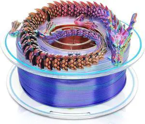 YOUSU 3D Printer Filament 1.75mm,Tri-Colors PLA Filament,Shiny Silk Coextruded PLA, Silk Green Purple Copper Filament, 1kg/2.2lbs YOUSU 3D Printer Filament 1.75mm,Tri-Colors PLA Filament,Shiny Silk Coextruded PLA, Silk Green Purple Copper Filament, 1kg/2.2lbs