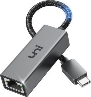 uni USB-C to Ethernet Adapter 1Gbps, [Thunderbolt 3/4 Compatible] Gigabit Network Adapter, Type-C to RJ45 Adapter for Nintendo Switch, Laptops, MacBook Pro/Air M2, Dell XPS, and More