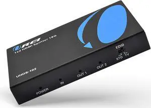 UltraHD 4K @ 60 Hz 1 X 2 HDMI Splitter 1 in 2 Out 2 Port 2: 8-Bit - HDMI 2.0, HDCP 2.0, 18 Gbps, EDID, Duplicate / Mirror 4K Screens - UHDS-102