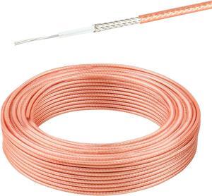 XRDS -RF RG-316 Coax Cable 50 ft, Thin RF Coaxial Cable Flexible Lightweight Low Loss Coaxial Coax Cable, Brown