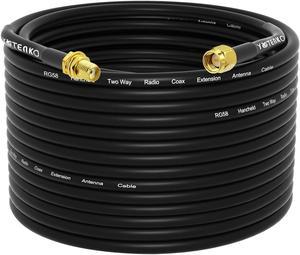 SMA Antenna Extension Cable - 20 Meters(65.6FT),RG58 Coaxial Cable SMA Male to SMA Female RF Low-Loss Cable for 3G 4G LTE Router ADS-B SDR USB Dongle Receiver Antenna Extension Wire