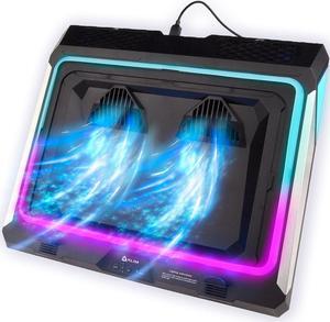 Laptop Cooling Pad - New 2024 - Powerful Turbo-Laptop Fans (4500 RPM) - Rubber Seal and Dust Filters for Maximum Performance - Gaming Laptop Cooler to Avoid Overheating - 15.6-17.3 inch