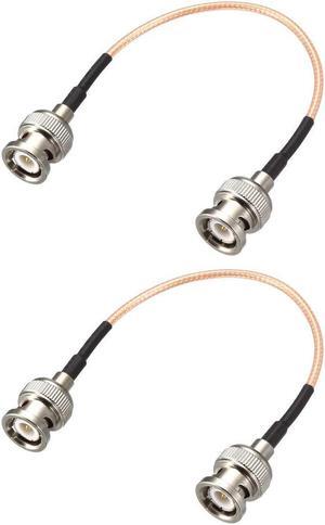 uxcell BNC Male to BNC Male Coax Cable RG316 RF Coaxial Cable 50 Ohm 0.5 Feet 2pcs for Video Signals,CCTV,DVR,Camera