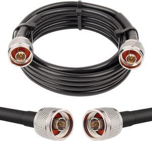 N Cable, LMR240 Equivalent Coaxial Cable 10ft,Ultra Low Loss N Male Cable 50ohm,KMR240 N Male to N Male Connector Jumper Cables for Antenna,WiFi Router,Signal Booster, Amplifier