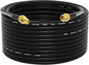 50FT SMA Male to SMA Female RG58 Coaxial Cable, SMA Antenna Extension Cable Low Loss Relocation SMA Cable