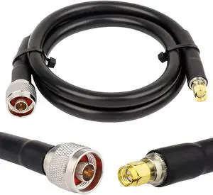 XRDS -RF SMA Male to N Male Cable 3 ft, KMR400 Low Loss N to SMA Cable for 3G/4G/LTE/ADS-B/Ham/GPS/WiFi/RF Radio to Antenna Use