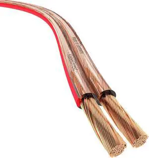 KabelDirekt  Pure Copper Stereo Audio Speaker Wire & Cable  Made in Germany  16 AWG Gauge  50 feet  (for HiFi Speakers and Surround Sound Systems, Pure Copper, with Polarity Markings)