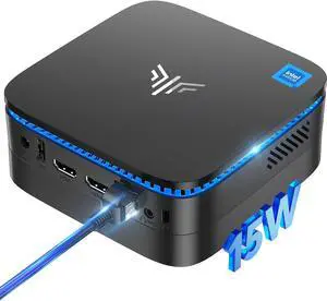 KAMRUI AK1 Plus Mini PC, Intel 12th Gen N95(up to 3.4GHz) Mini Desktop Computers, 16GB DDR4 RAM 512GB M.2 SSD Micro Computer Tower Support 4K UHD, Dual Wi-Fi, BT 4.2 for Business Home Office