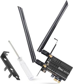 Ubit WiFi Card 6E 5400Mbps for Intel (6GHz&5Ghz&2.4GHz) PCIe WiFi Card, BT 5.2, PCIe Network Card with OFDMA,Ultra-Low Latency, Supports Windows 10/11 (64bit)