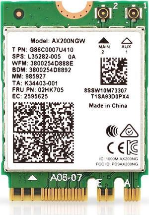 AX200 WiFi 6 Adapter | Dual-Band 802.11ax M.2 WiFi Card for PC | Up to 2.4 Gbps | No vPro | Supports Bluetooth 5.2 & Intel, AMD, Windows 10/11, Linux AX200NGW (AX200)