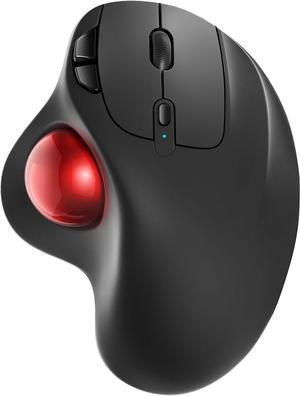 M501 Wireless Trackball Mouse Rechargeable Ergonomic Easy Thumb Control Precise & Smooth Tracking 3 Device Connection (Bluetooth or USB Receiver) Compatible for PC Laptop Mac Windows.