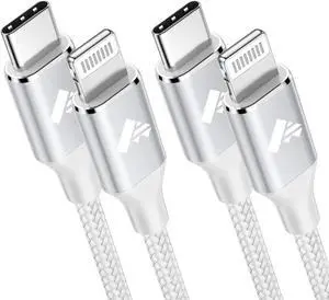 USB C to Lightning Cable 6FT 2Pack Power iPhone Charger Cord MFi Certified Braided Fast iPhone Type C Charging Cord Compatible with iPhone 14 13 12 Pro Max Mini X XS XR 11 Pro 8 Plus 10 7 6 SE iPad