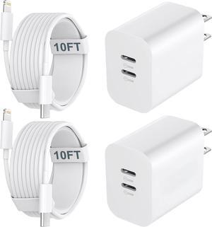i Phone 14 13 12 Charger Fast Charging 10FT[MFi Certified], 20W USB C Charger Block & Lightning Charger Cable Cord Compatible for iPhone 14 Pro Max/14 Pro/14, 13/12/11 Pro Max, 13/12/11 Pro, iPad