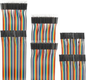 120pcs 50cm Breadboard Jumper Wires Assorted Kit,10cm 15cm 20cm 30cm 40cm 100cm Optional Dupont Wire 19.7 inch Male to Female Male to Male Female to Female Multicolored Ribbon Cable