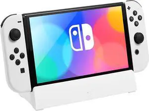 TV Docking Station for Switch and Switch OLED,Switch Docking Station with 4K/1080P HDMI Adapter and USB 3.0 Port,Replacement for Official Switch Dock(White)