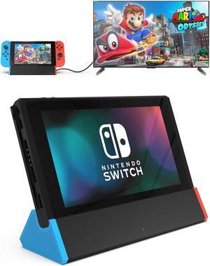 TV Dock Station for Nintendo Switch/Switch OLED, Portable TV Docking Station with 1000Mbs LAN Port/4K HDMI Adapter/Type C Port/USB Port Replacement for Official Nintendo Switch (LAN Model)