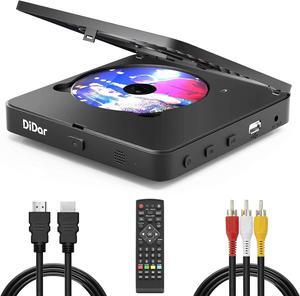 Super Mini Blu-ray HD DVD for TV, 1080P Blue-ray Home Theater, Portable with Remote Control + HDMI AV Cable + Built-in PAL/NTSC, Support USB Input