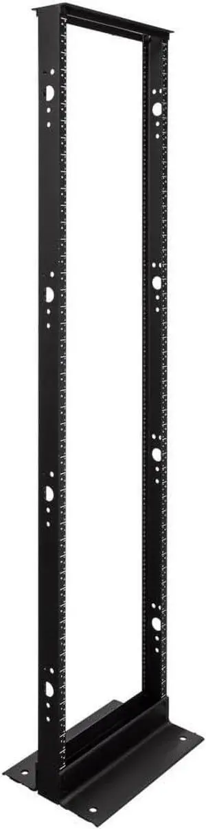 NavePoint 45U 2 Post Open Frame Server Rack for 19 Inch Equipment, AV, Networking, Data & IT Devices, 2-Post Rack 45U 881lbs Weight Capacity, Black